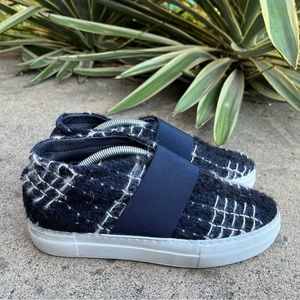 DIEMME Navy Tweed Cassola Mid Sneakers